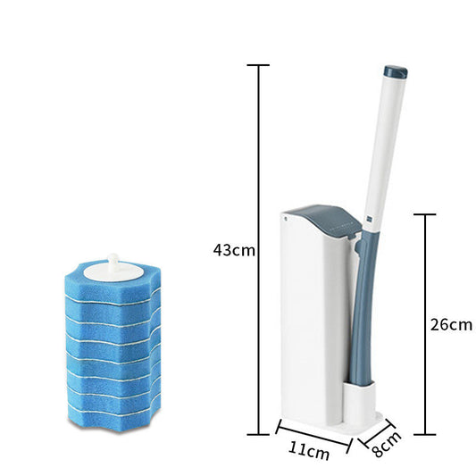 Disposable toilet brush set
